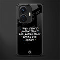 they don't know that we know - friends back phone cover | glass case for vivo t1 44w 4g