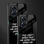 they don't know that we know - friends back phone cover | glass case for realme c55