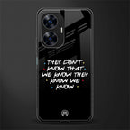 they don't know that we know - friends back phone cover | glass case for realme c55
