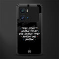 they don't know that we know - friends back phone cover | glass case for iQOO 9 Pro