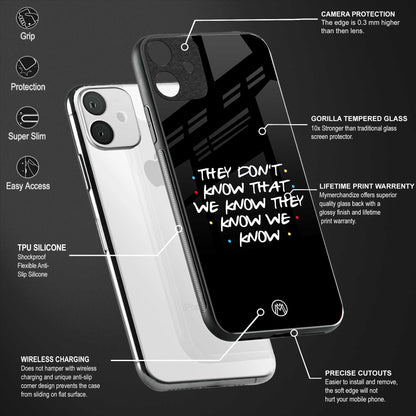 they don't know that we know - friends glass case for oppo f19 pro plus image-4