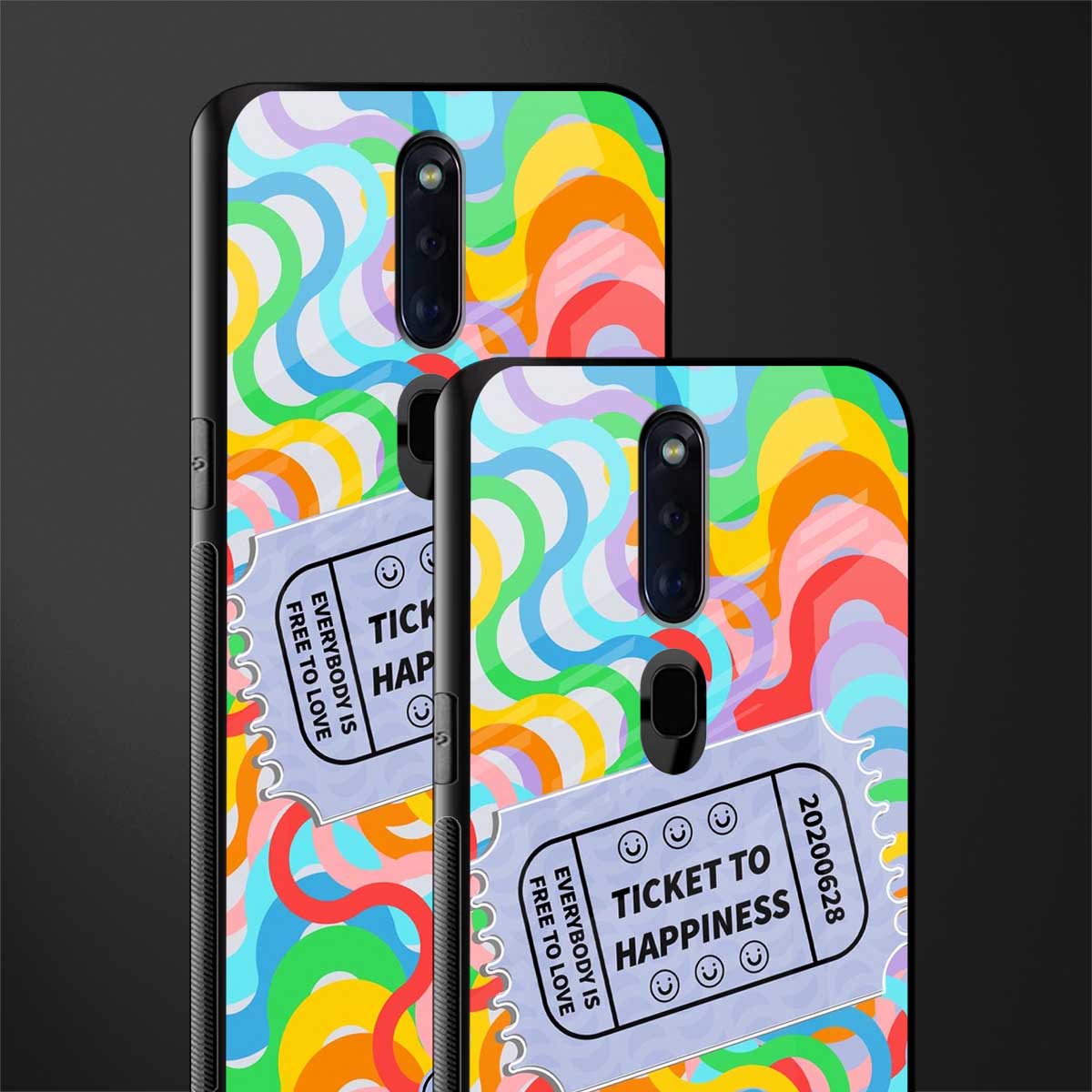 ticket to happiness glass case for oppo f11 pro image-2