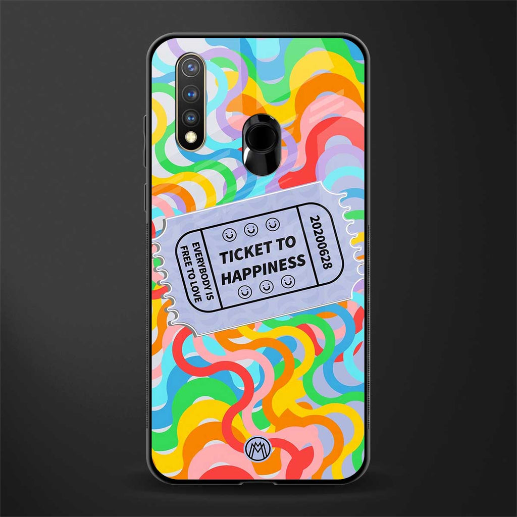 ticket to happiness glass case for vivo u20 image