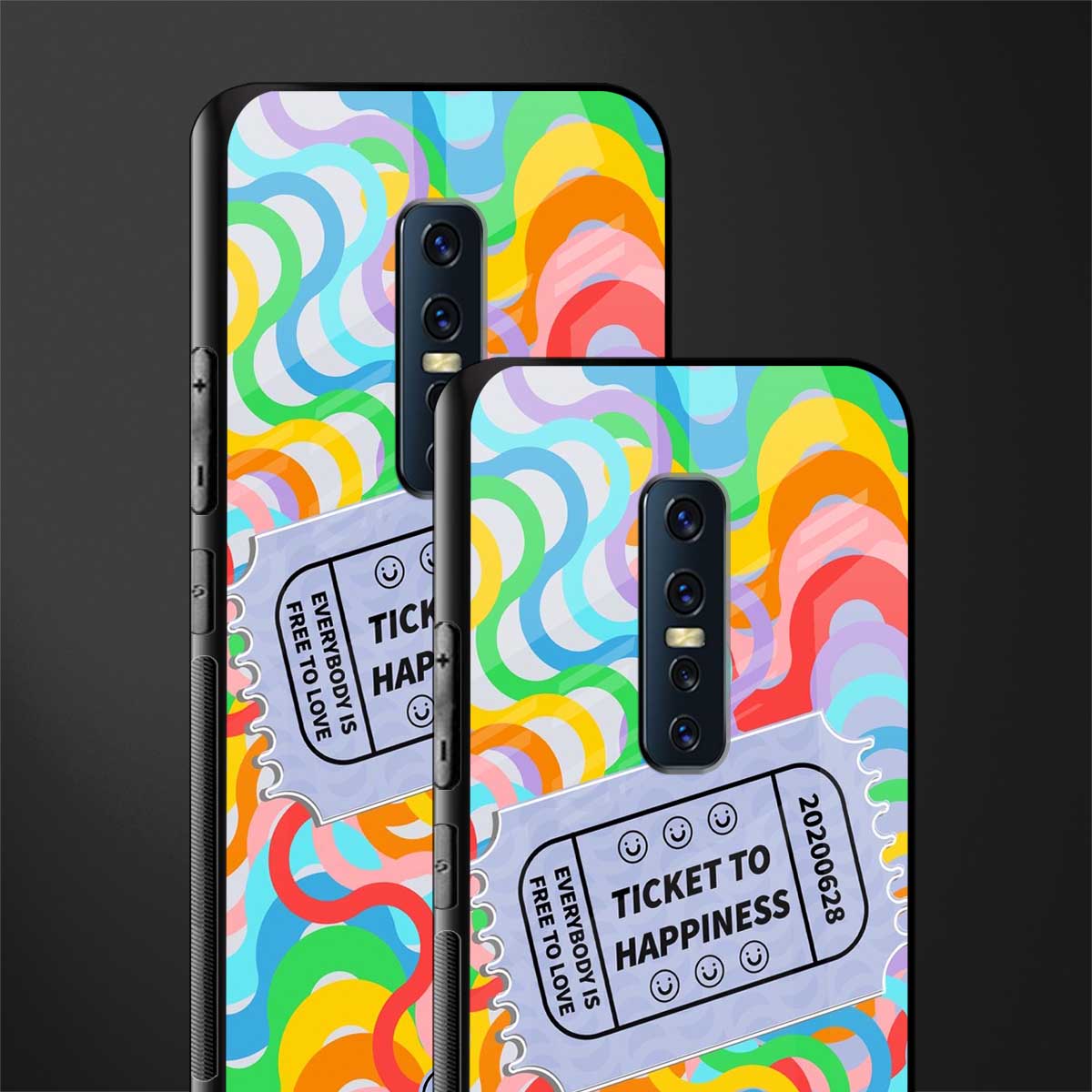 ticket to happiness glass case for vivo v17 pro image-2