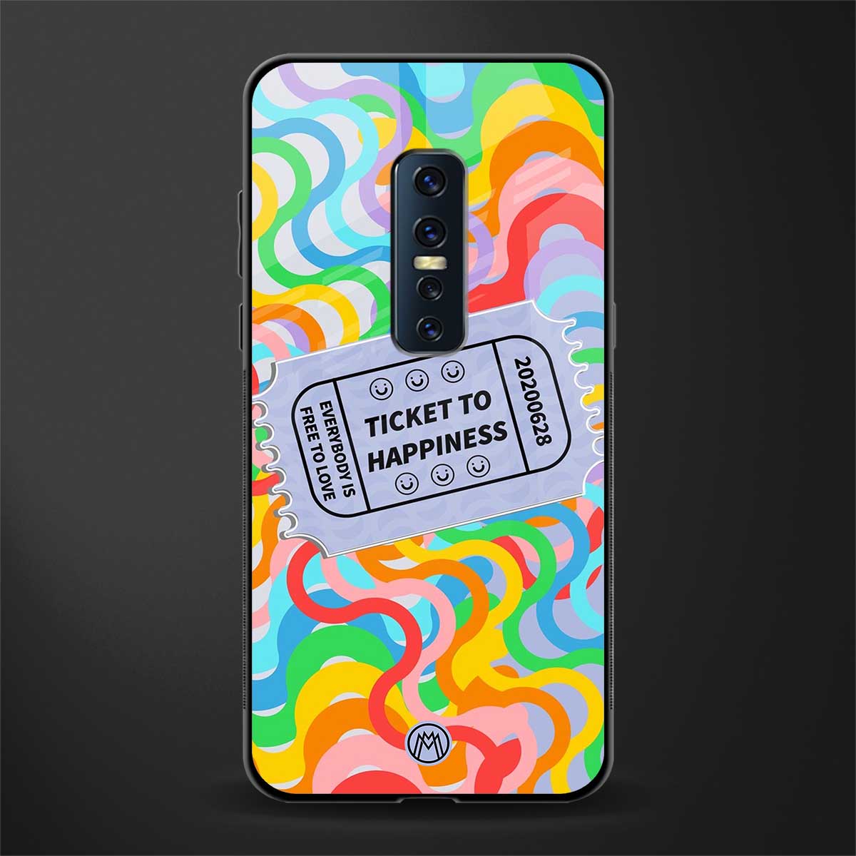 ticket to happiness glass case for vivo v17 pro image