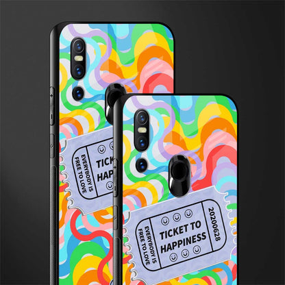 ticket to happiness glass case for vivo v15 image-2