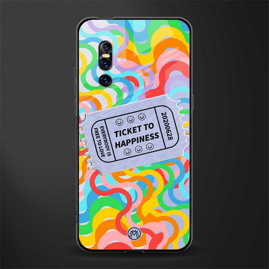 ticket to happiness glass case for vivo v15 pro image