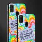 ticket to happiness glass case for samsung galaxy m21 image-2