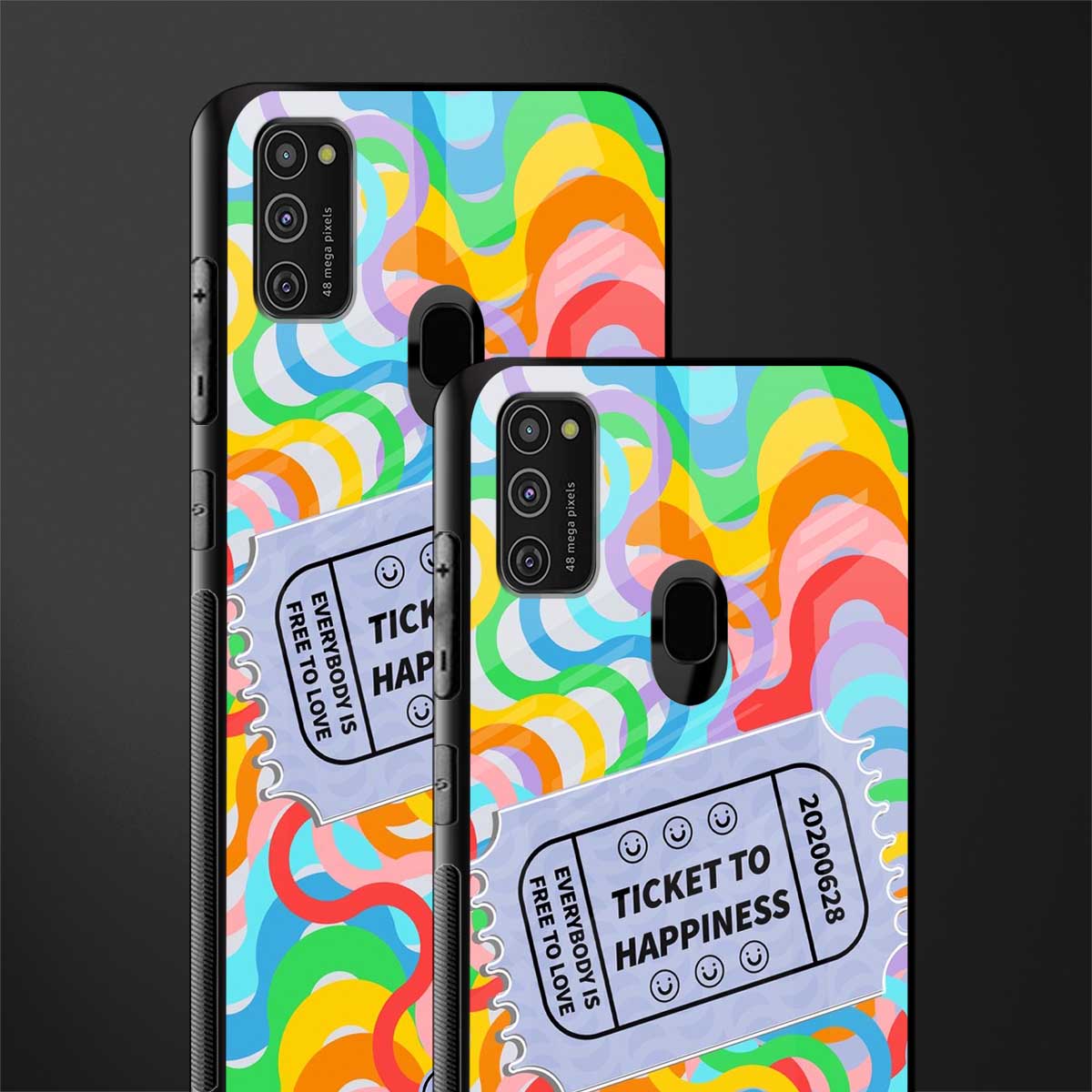 ticket to happiness glass case for samsung galaxy m21 image-2