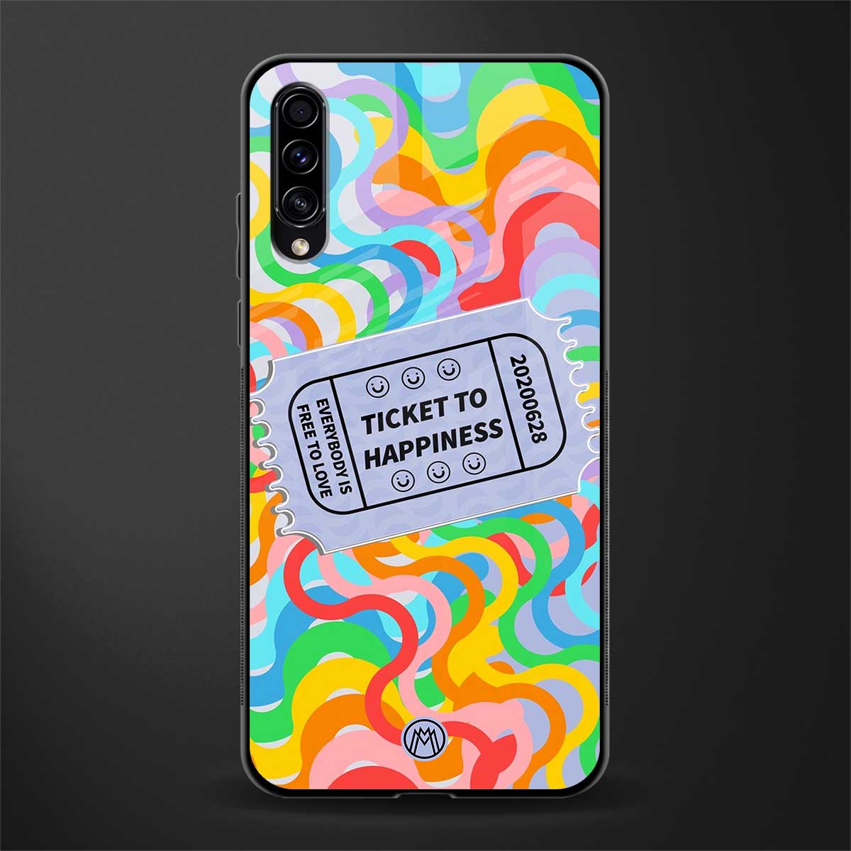 ticket to happiness glass case for samsung galaxy a30s image