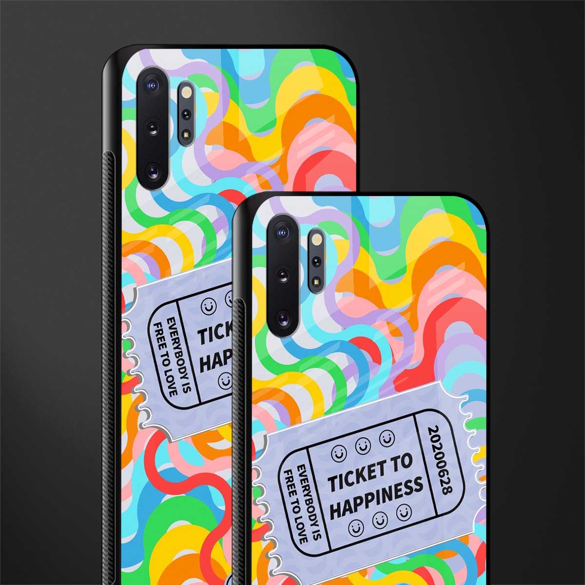ticket to happiness glass case for samsung galaxy note 10 plus image-2