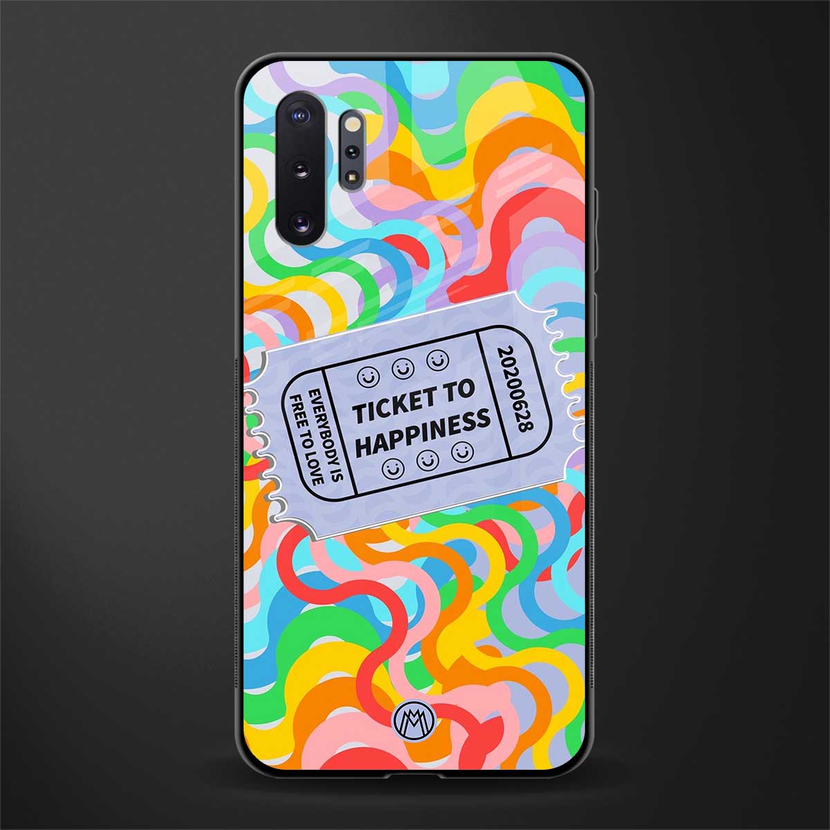 ticket to happiness glass case for samsung galaxy note 10 plus image