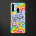 ticket to happiness glass case for redmi note 8 image