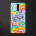 ticket to happiness glass case for redmi 8 image