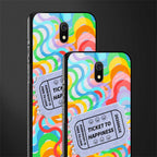 ticket to happiness glass case for redmi 8a image-2