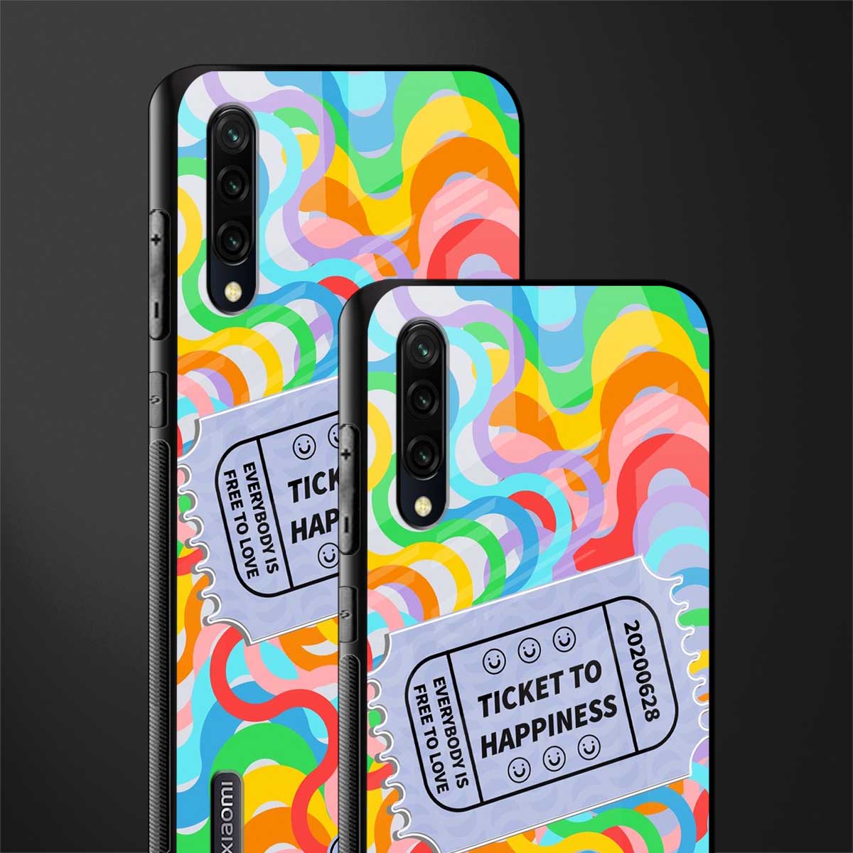 ticket to happiness glass case for mi a3 redmi a3 image-2