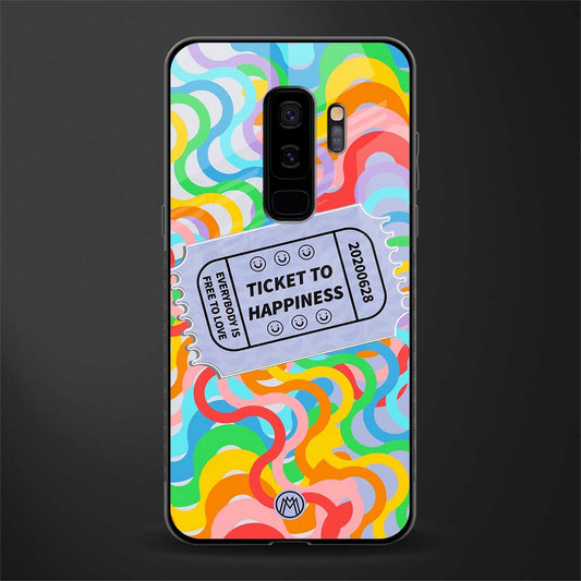 ticket to happiness glass case for samsung galaxy s9 plus image