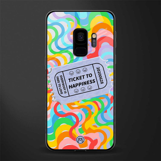 ticket to happiness glass case for samsung galaxy s9 image