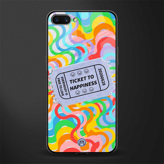 ticket to happiness glass case for realme c1 image