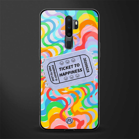 ticket to happiness glass case for oppo a5 2020 image