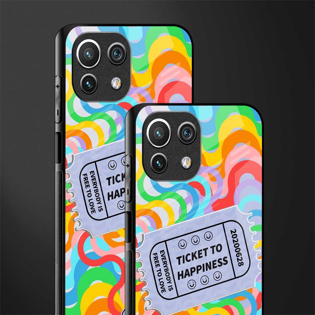 ticket to happiness glass case for mi 11 lite image-2
