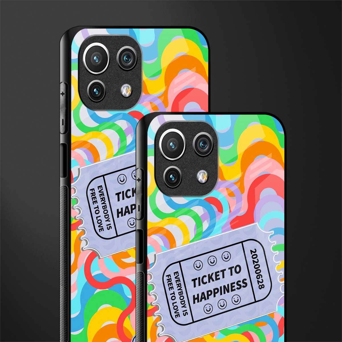 ticket to happiness glass case for mi 11 lite image-2