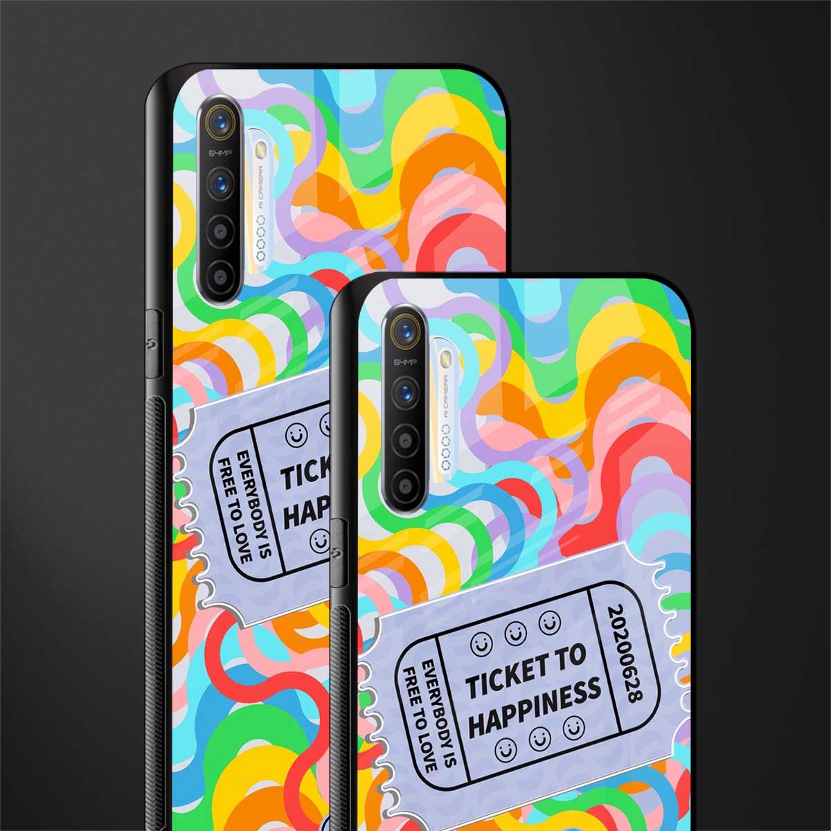 ticket to happiness glass case for realme xt image-2