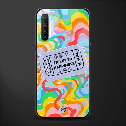 ticket to happiness glass case for realme x2 image