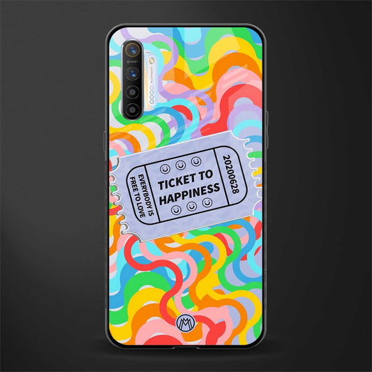 ticket to happiness glass case for realme x2 image