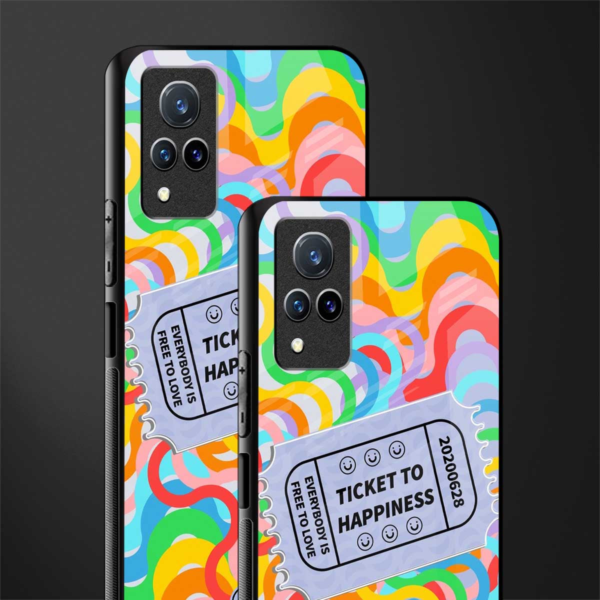 ticket to happiness glass case for vivo v21 5g image-2