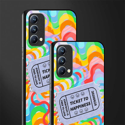 ticket to happiness glass case for oppo f19 image-2