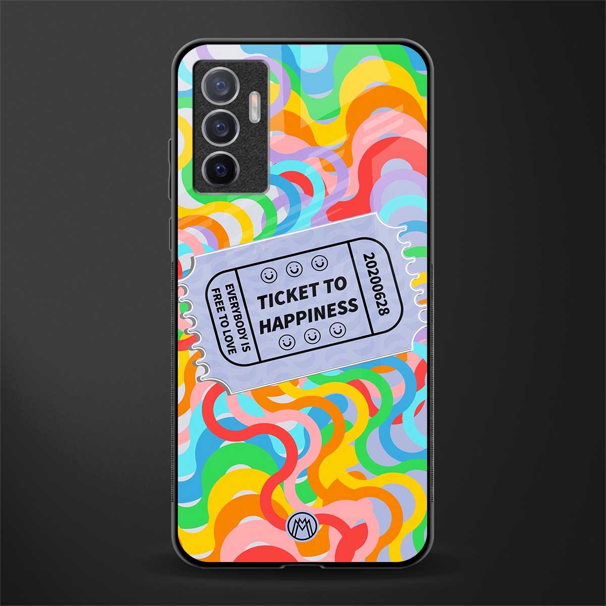 ticket to happiness glass case for vivo v23e image