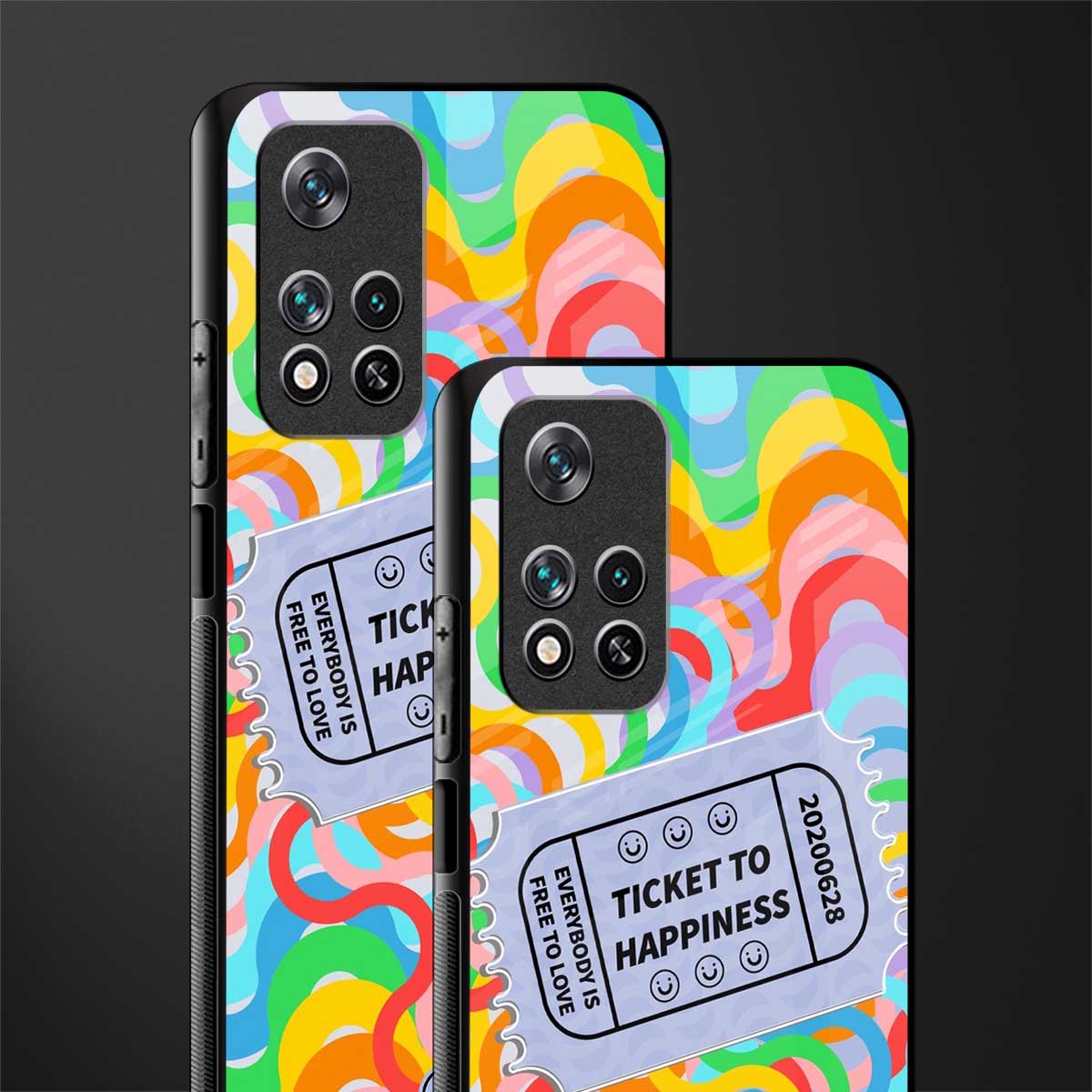 ticket to happiness glass case for poco m4 pro 5g image-2