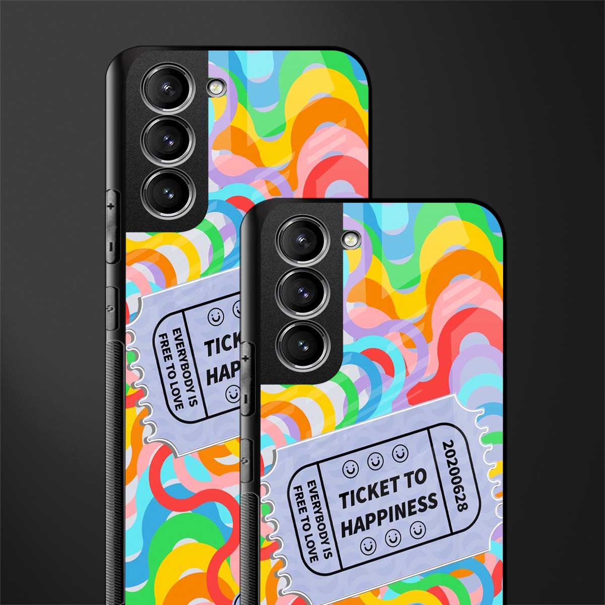ticket to happiness glass case for samsung galaxy s22 plus 5g image-2