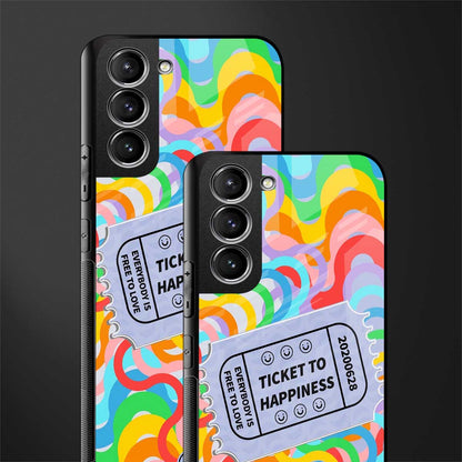 ticket to happiness glass case for samsung galaxy s21 image-2