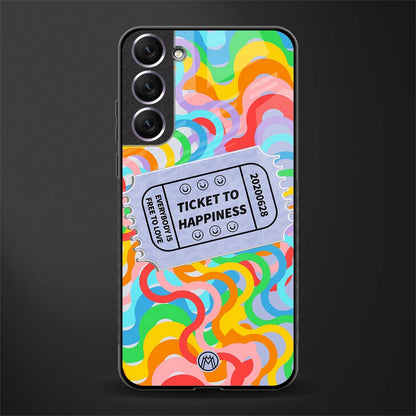 ticket to happiness glass case for samsung galaxy s21 plus image