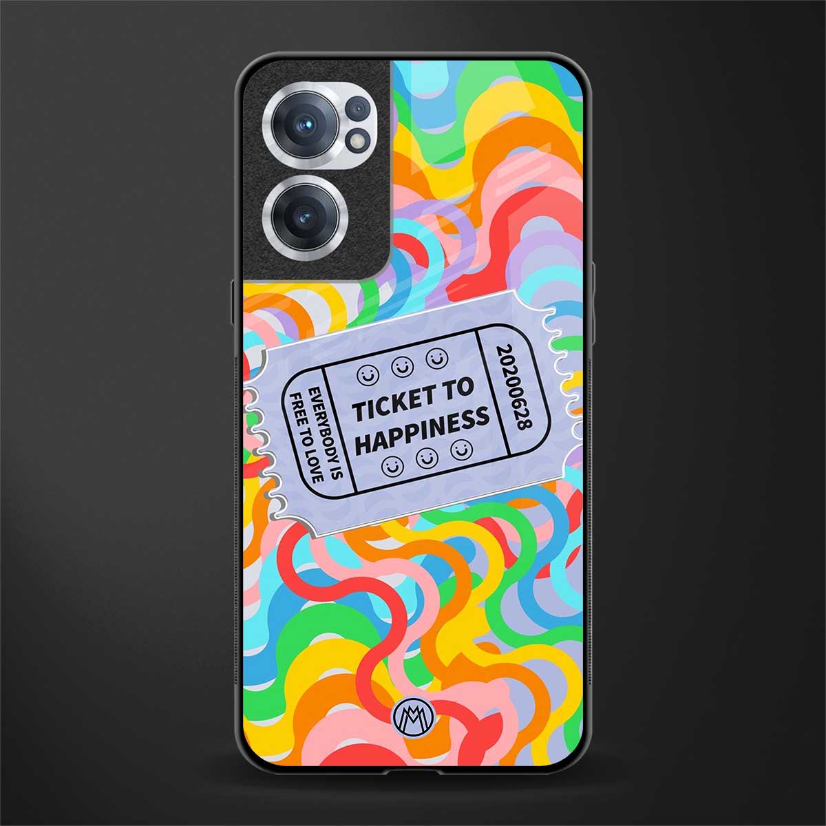 ticket to happiness glass case for oneplus nord ce 2 5g image