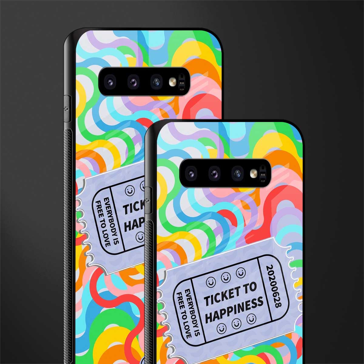 ticket to happiness glass case for samsung galaxy s10 plus image-2