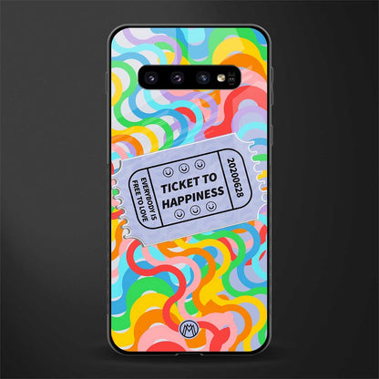 ticket to happiness glass case for samsung galaxy s10 image