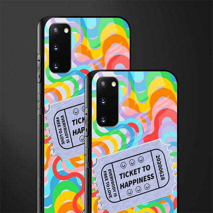 ticket to happiness glass case for samsung galaxy s20 image-2