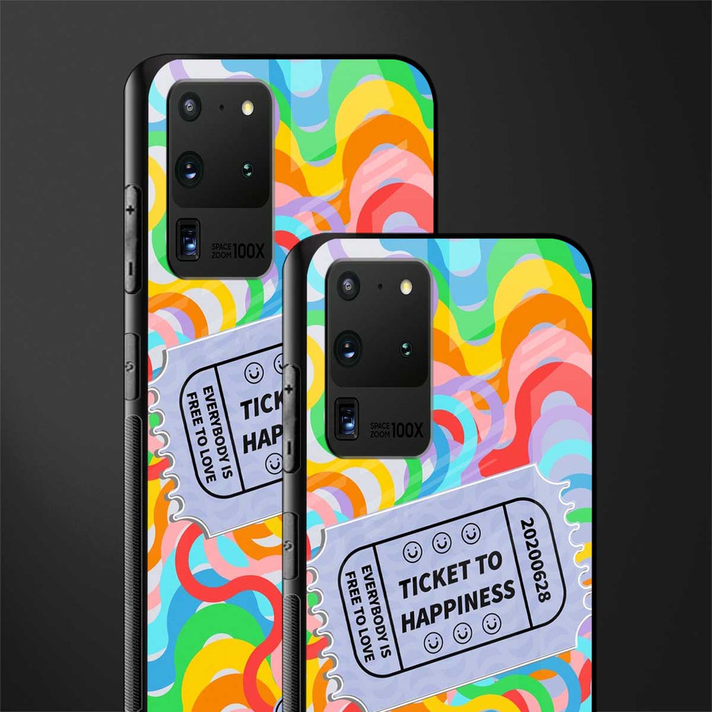 ticket to happiness glass case for samsung galaxy s20 ultra image-2