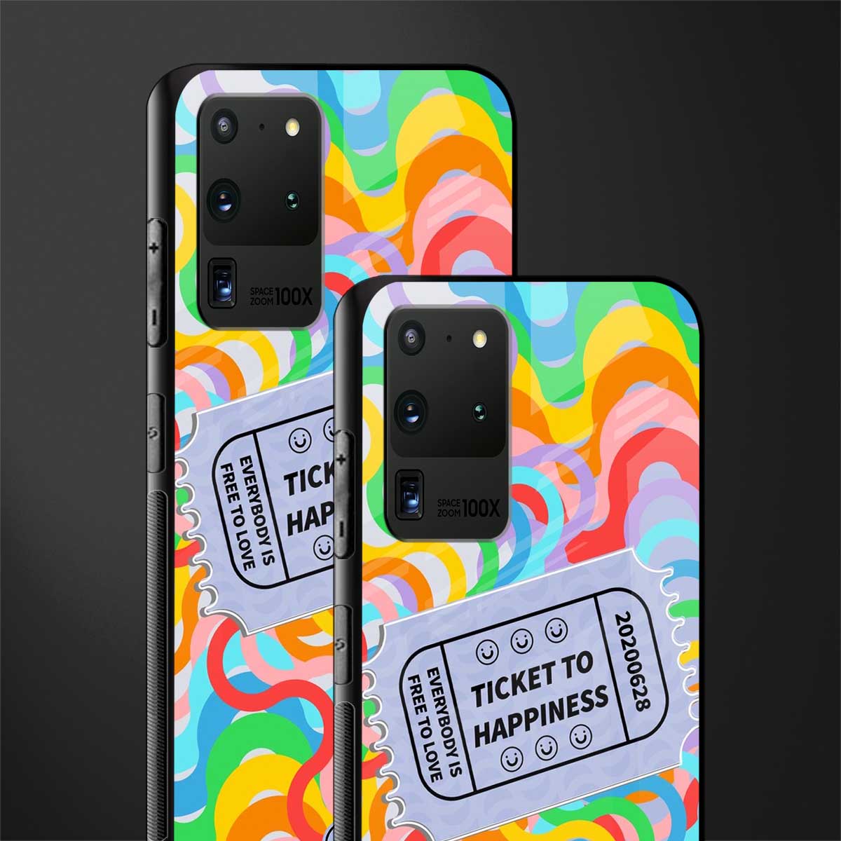 ticket to happiness glass case for samsung galaxy s20 ultra image-2