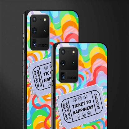 ticket to happiness glass case for samsung galaxy s20 ultra image-2