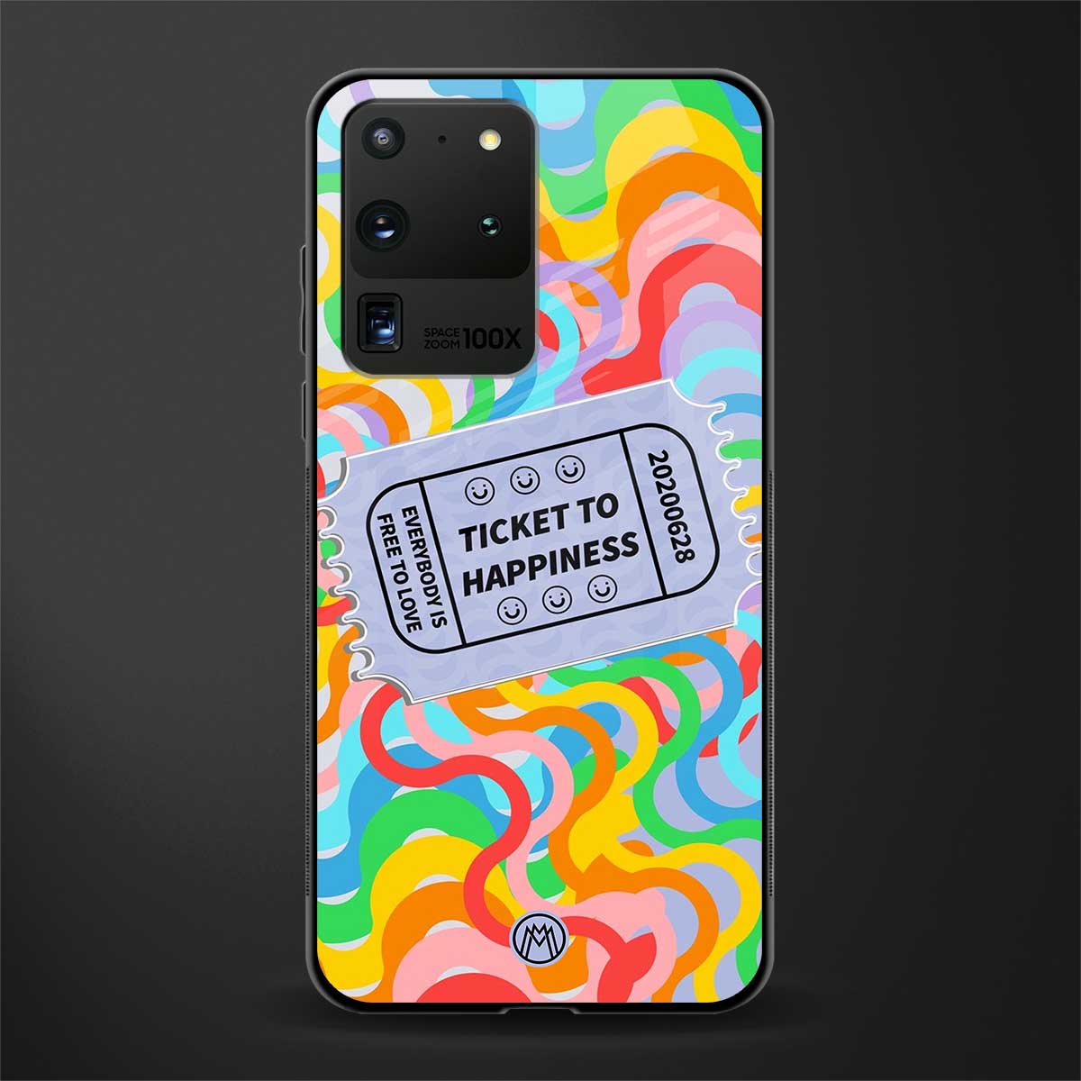 ticket to happiness glass case for samsung galaxy s20 ultra image