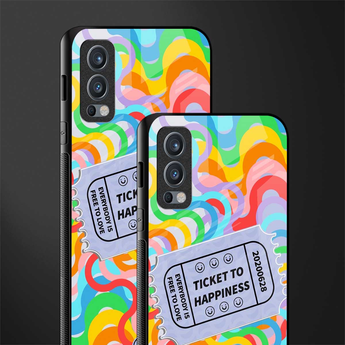 ticket to happiness glass case for oneplus nord 2 5g image-2