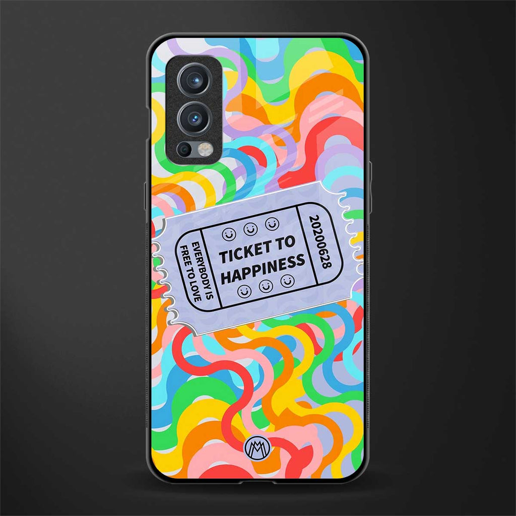 ticket to happiness glass case for oneplus nord 2 5g image