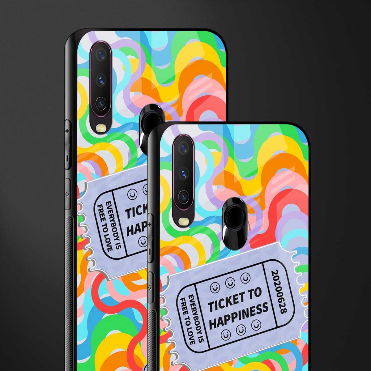 ticket to happiness glass case for vivo y12 image-2