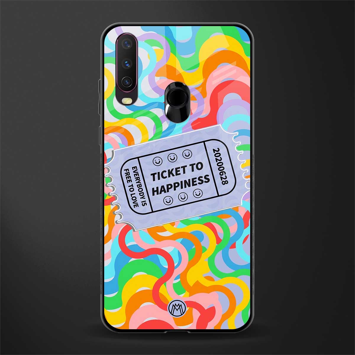 ticket to happiness glass case for vivo y17 image