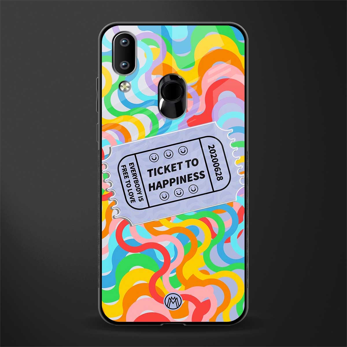 ticket to happiness glass case for vivo y93 image
