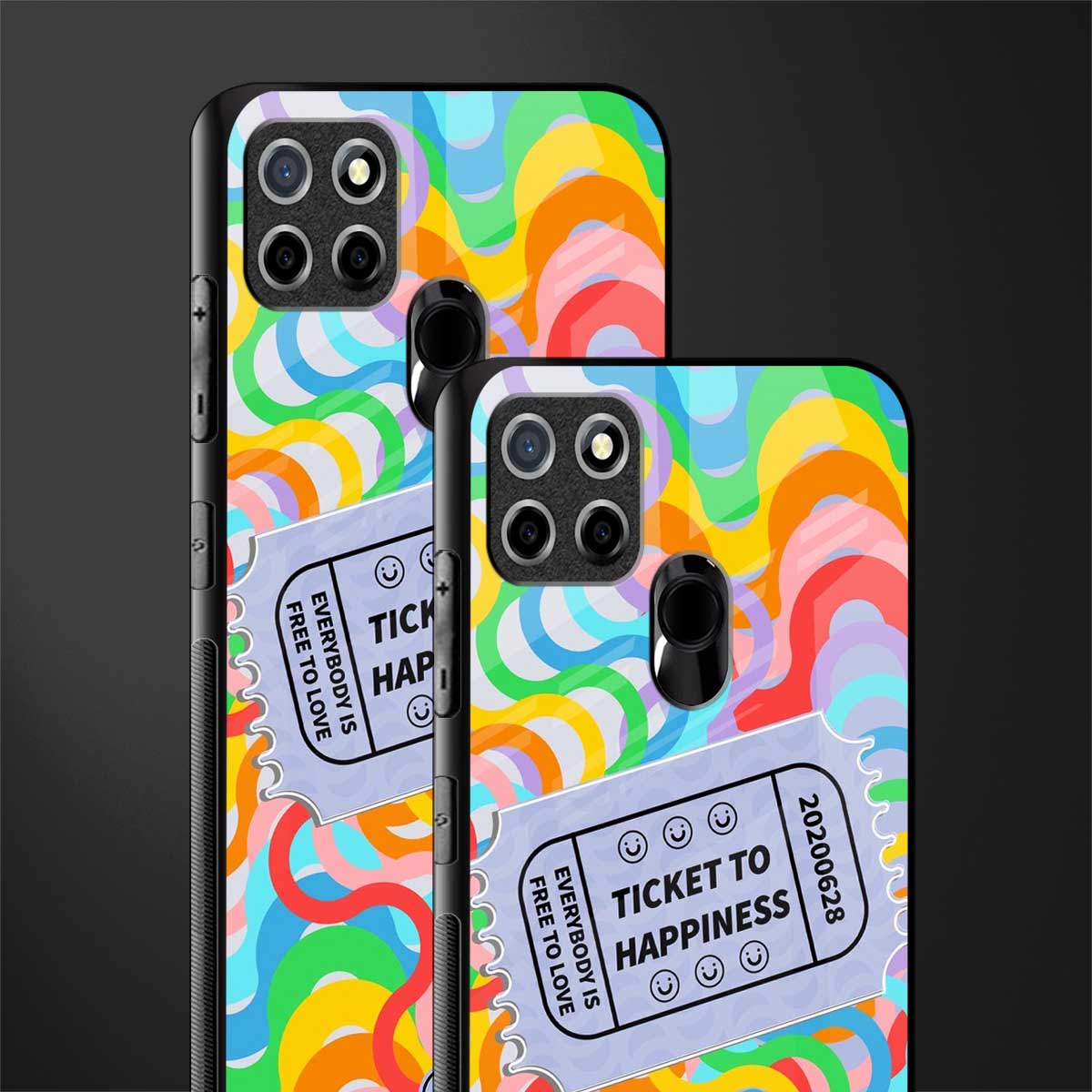ticket to happiness glass case for realme narzo 30a image-2